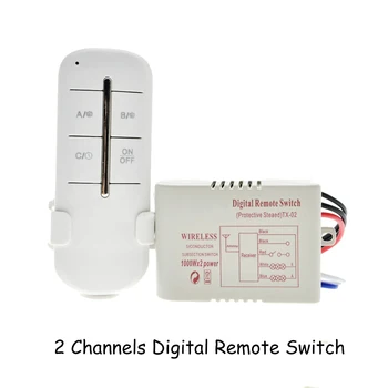 

Wireless 2 Channels 220V Lamp Remote Control Switch Transmitter