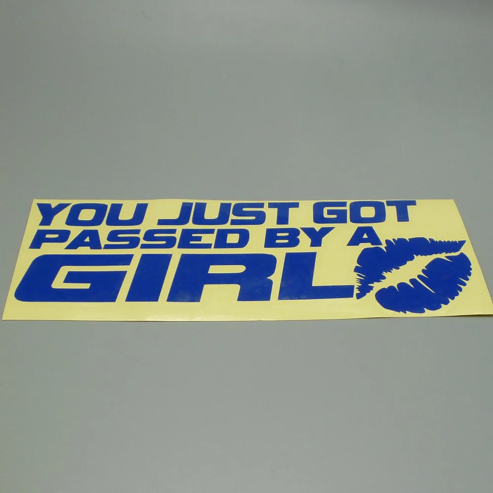 XGS DECAL - You Just Got Passed By a Girl Car Decals - 20 X 7.5 Cm - Waterproof Vinyl Outdoor Stickers for Cars, Motorcycles, Trucks, and Ebikes image 2