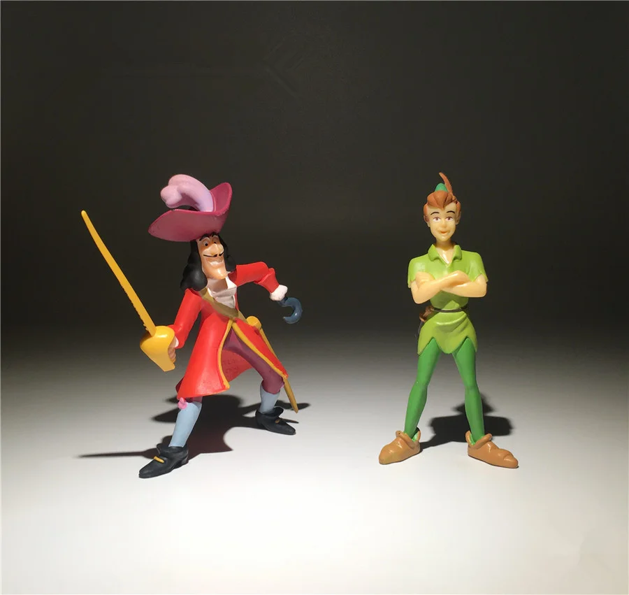 1 пара 9 см Neverland Питер Пэн капитан крючок ПВХ фигурка мини игрушки модель для