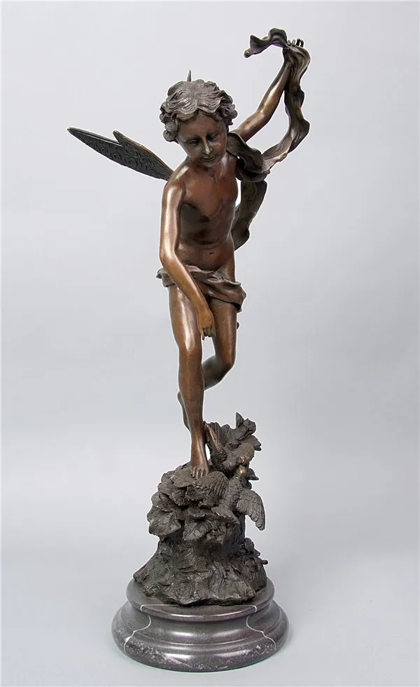 ATLIE BRONZES Bronze mythologie Grecque Cupidon ange statue Bronze