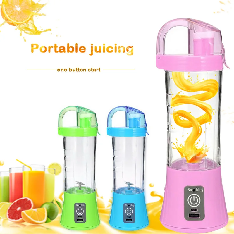 400ml Mixer Portable Fruit Juicer Vegetable Fruit Juice Machine Handheld Mixer Juice Maker Electric USB Rechargeable Smoothie