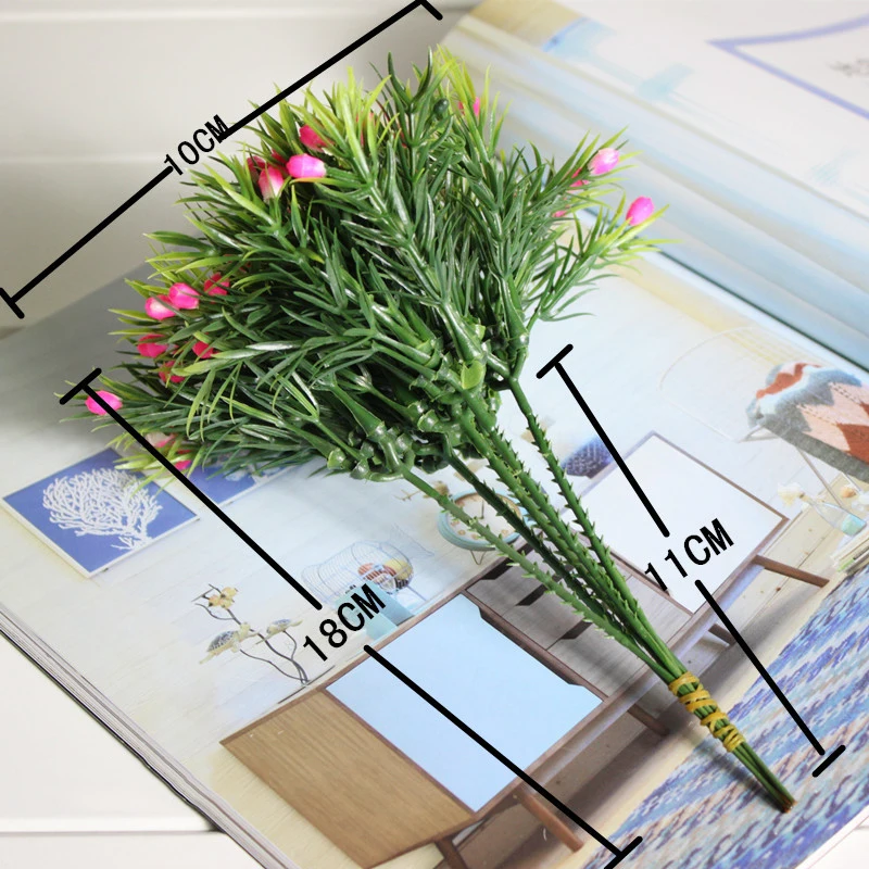 mini bonsai plant plastic fake flower home balcony decoration Green plant DIY flower arrangement material (1)