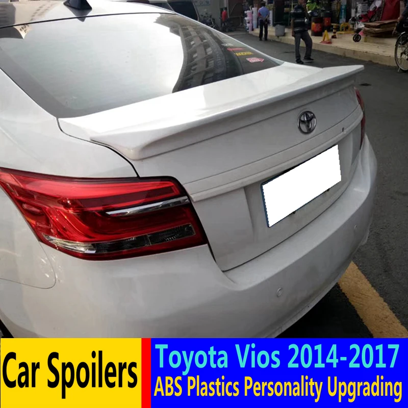 Для Toyota Vios Yaris спойлер 2014-2017 ABS материал высокое качество Автомобильный задний