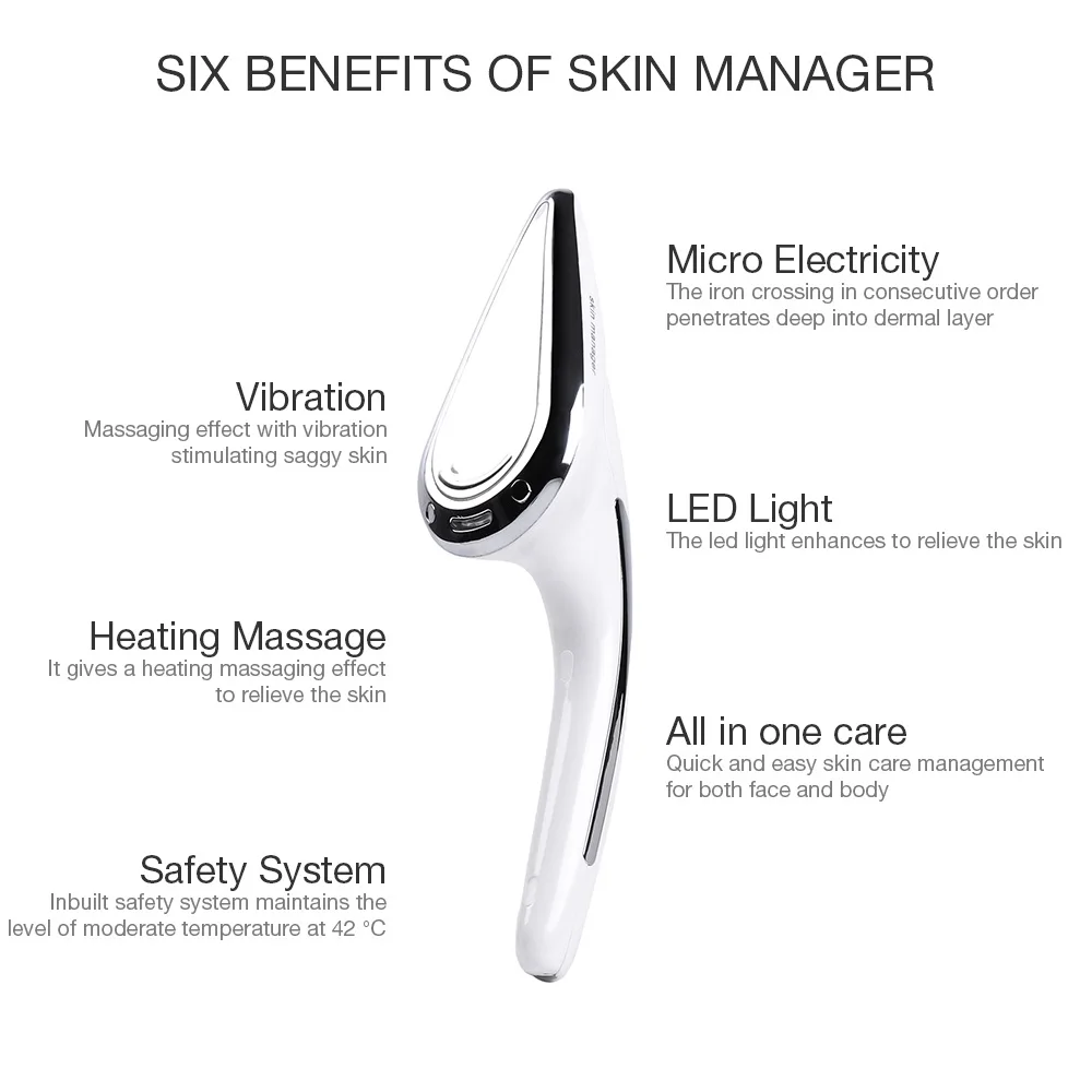 Remoção do Enrugamento do Olho Iebilif Microcurrent Pele Ferro Face Levantamento Aperto Pescoço Massagem Corporal Anti-rugas Spa Máquina Led 14 High Quality Beleza e saúde