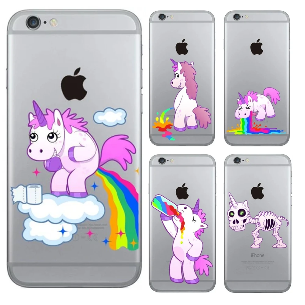 Super Cute Unicorn Rainbow Case For Apple iphone X 4 4S 5 5S SE 5C 6 6S