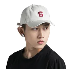 Бейсболка для горного туризма, мягкий верх, с угловыми полями, с буквой S, вышитые, регулируемые, хлопковые, Остроконечные шапки, уличная спортивная одежда, аксессуары