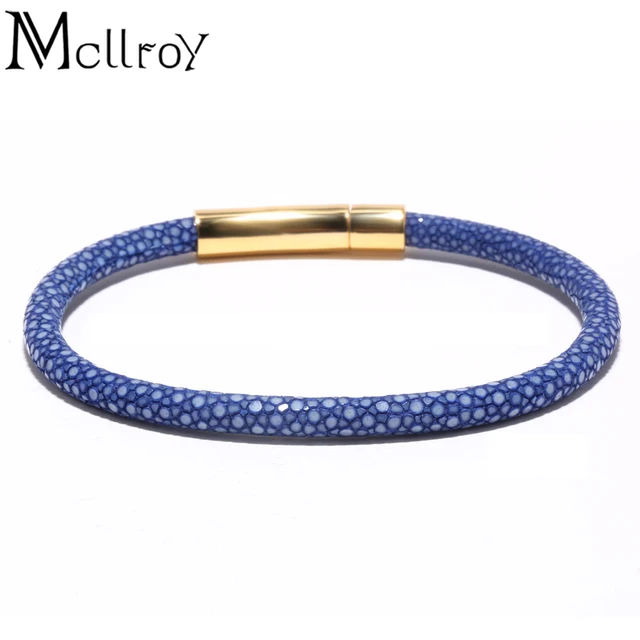 Mcllroy Men Orange Black Blue Stingray Bracelet 100 Genuine High Mcllroy Men Orange Black Blue Stingray Bracelet 100 Genuine High End Quality