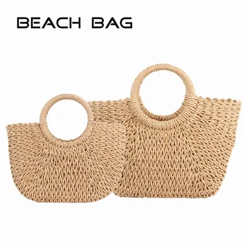 Straw Bags for Women 2019 Summer Rattan Bag Handmade Woven Beach Bag Bohemia Bali Handbag bolsos mimbre