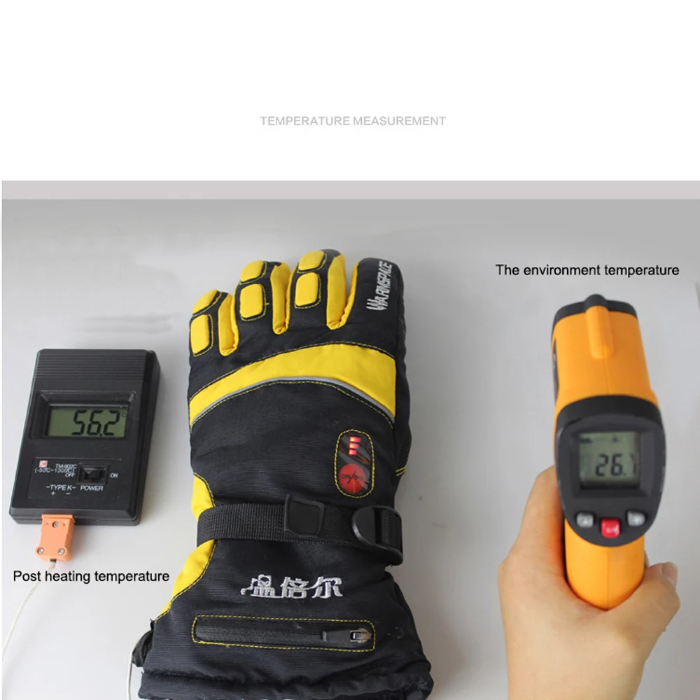 Smart Electric Heat Gloves 4000MA Ski Waterproof Lithium Battery Self Heating Adjustable Temperature 5 Hand Heated Gloves