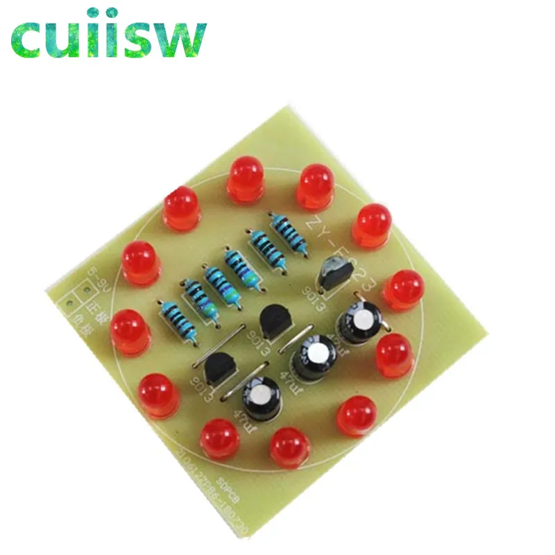 

Cuiisw Circular Lamp Suite 12PCS LED Red Perfect Electronic Flash LED INDICATOR Diy Kit Electronic PCB Board Module