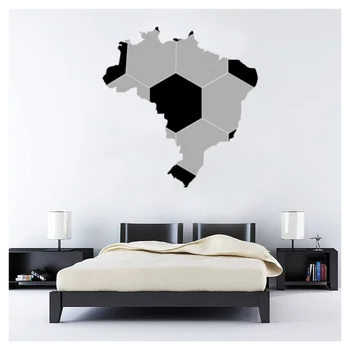 

Map of Brazil Brasil soccer Wall Sticker Fantastic Wall Art Decal Wall Quote Sticker Home Decor Fashion Wedding Decor Removable