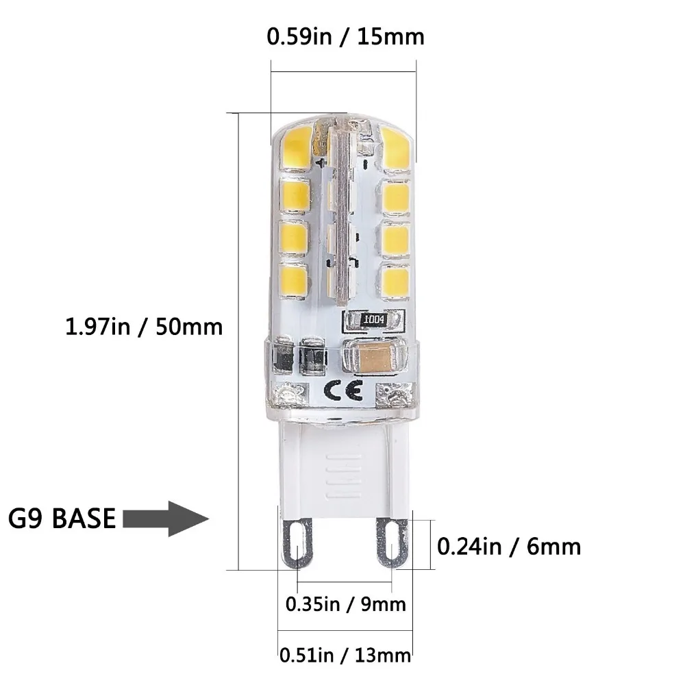 

G9 LED Bulb G9 Base 32 LED Light Bulb Lamp 3W 360 Degrees Halogen Track Bulb Replacement LED Bulbs Silica Lamps For Chandelier