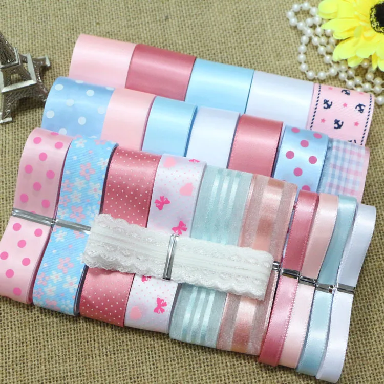 

DIY ribbon set----children colorful color mix ribbon set (total 23 yards)