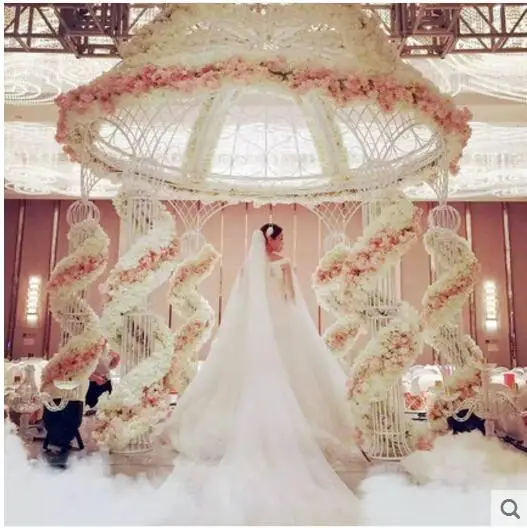

The new wedding props european-style iron art circle Roman ceremony pavilion wedding happiness pavilion princess wishing pavilio