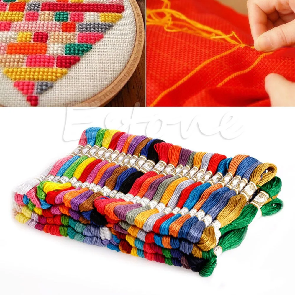 Lot 50//100 Multi Colors Cross Stitch Cotton Embroidery Thread Floss Sewing Skein