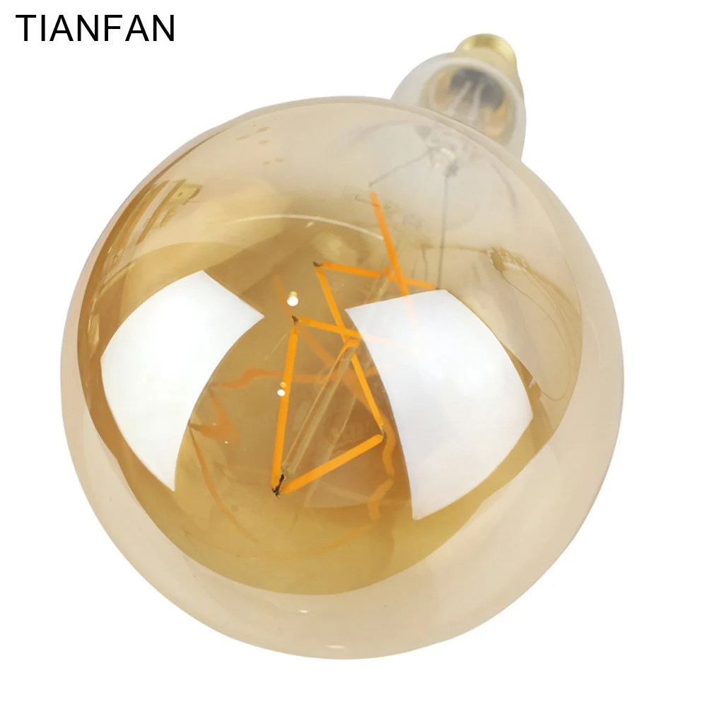 TIANFAN A160 Ретро лампа Эдисона E27 украшение для гостиной Праздничная лампа затемнение большая лампа винтажная Светодиодная лампа 6 Вт PS52 Рождественская елка