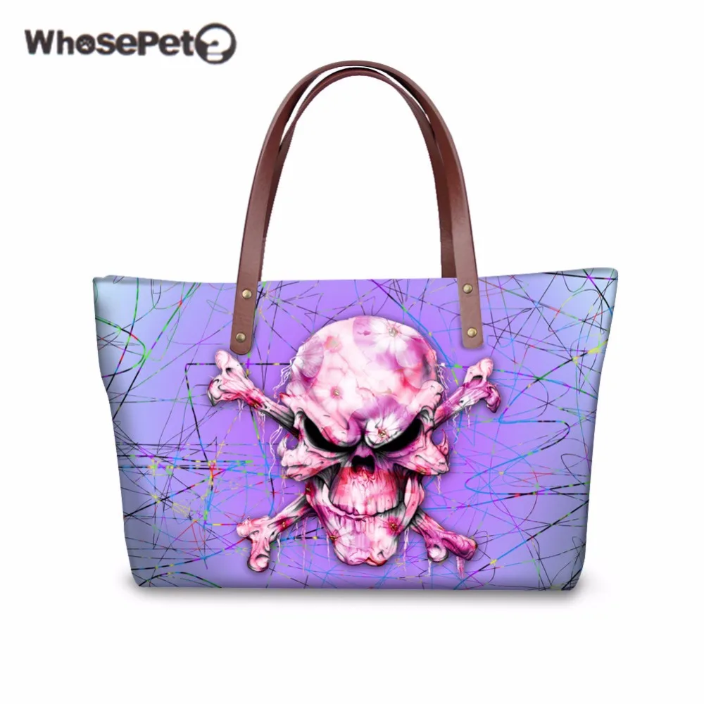 WHOSEPET черепа Курьерские сумки Дизайнер Tote Для женщин сумка большая Ёмкость Messenge