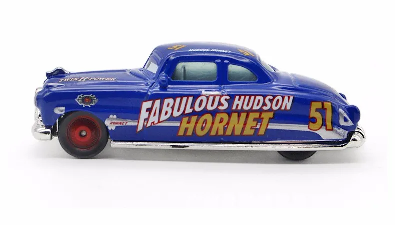 Оригинальные Pixar; автомобили; литье под давлением Doc Сказочный Hudson Hornet металлический сплав милый игрушечный автомобиль для детей 1:55 Свободный Новое