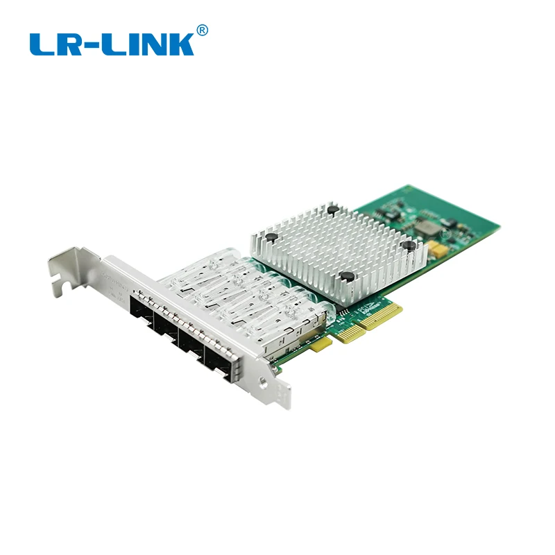 

LR-LINK 9714HF-4SFP Intel I350-F4 Compatible PCI Express Quad Port Gigabit Ethernet Network Adapter Card Fiber Optical Server