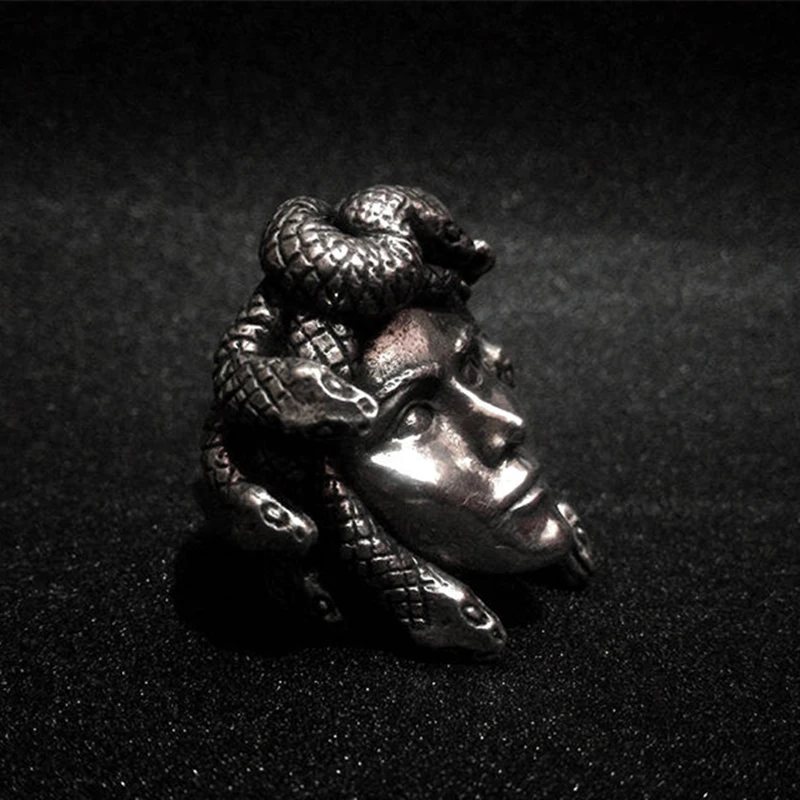 316L Stainless Steel Gorgon Monster Snake Hair Medusa Ring Punk Biker Jewelry