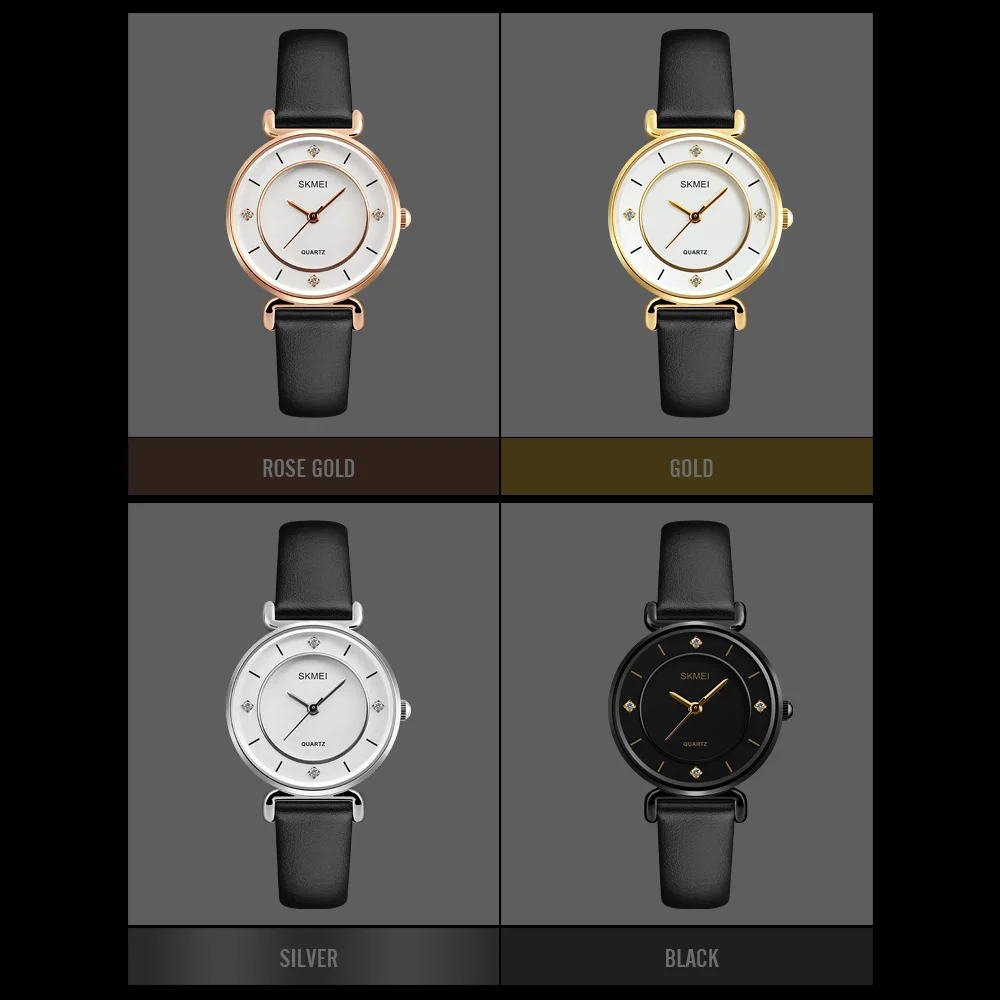 SKMEI кварцевые наручные часы для женщин, роскошные модные кожаные часы с браслетом, женские часы Orologio Donna, Часы Relogio Feminino 1330