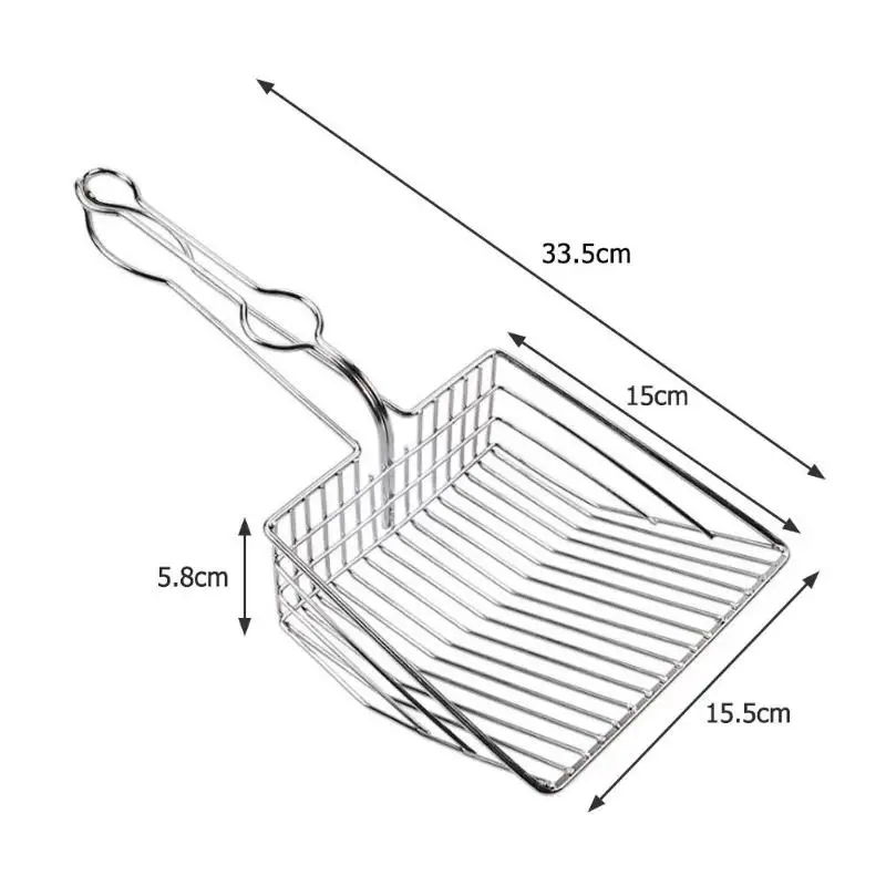 Совок для кошачьего туалета из нержавеющей стали, металлические совки, совки для домашних животных, подстилка для песка, лопата для домашних животных, артефакт, лопата для собак, инструмент для чистки домашних животных