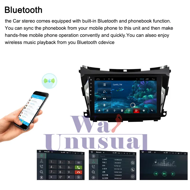 Top WANUSUAL 10.2 Inch Quad Core 16G Android 6.0 Car Multimedia Player for Nissan Murano 2015 with GPS BT WIFI Mirror Link 1024*600 11