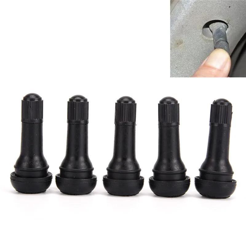4pc Auto TR412 Tire Valve Stems Short Black Rubber Tyre Tubeless Snap-in Vavle Wheels Tires Parts | Автомобили и мотоциклы