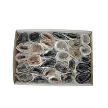 Pedras e cristais minerais em bruto oco caverna Natural ágata geode ágata reiki cura pedra de cristal de quartzo