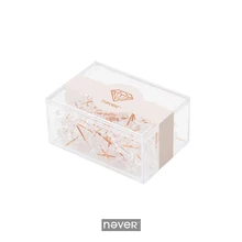 Никогда не розовое золото толкающий гвоздь прозрачный таки для большого пальца для фото стены мягкая живопись пробковая доска шпильки офисные аксессуары 100 шт