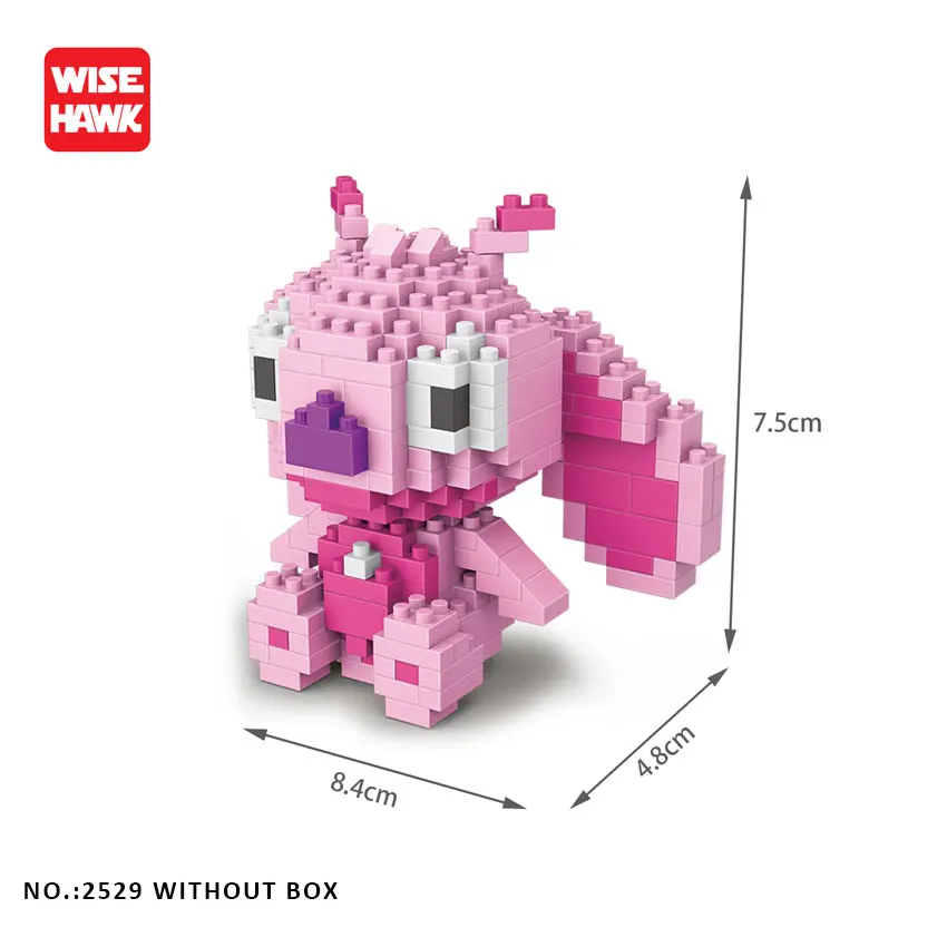 WISE Hawk строительные блоки стежка аниме Kawaii Мультфильм микро блоки мини Кирпичи DIY Модель Строительный комплект Развивающие игрушки для