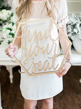 

Find Your Seat Escort Card Wedding Sign, Hexagon or Circle Party & Event Seating Chart Sign Modern Boho Wedding Decor