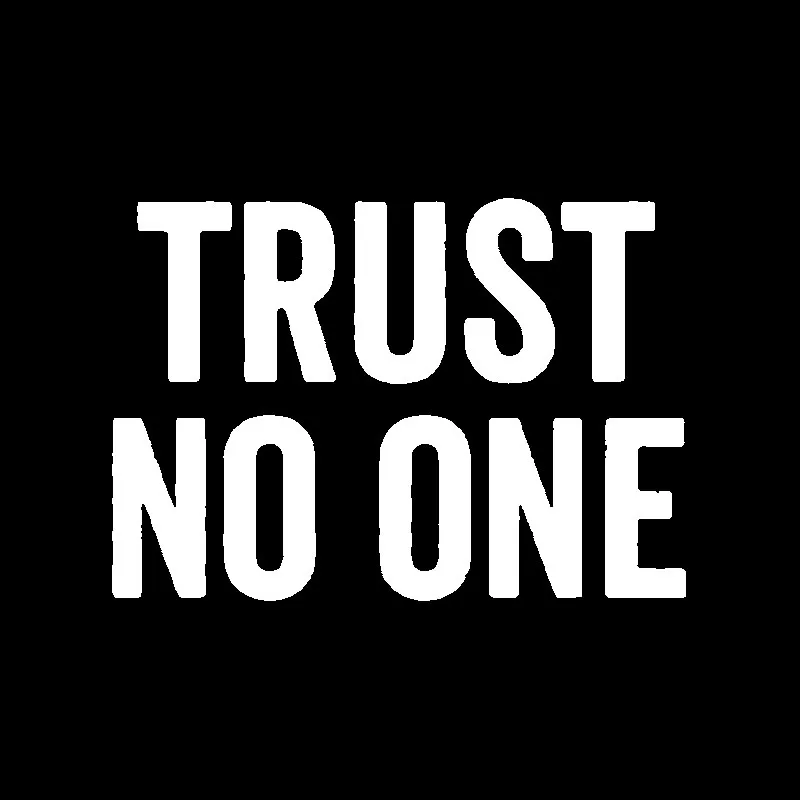 QYPF 14 см * 9 8 забавная виниловая наклейка на автомобиль Trust никто черные и