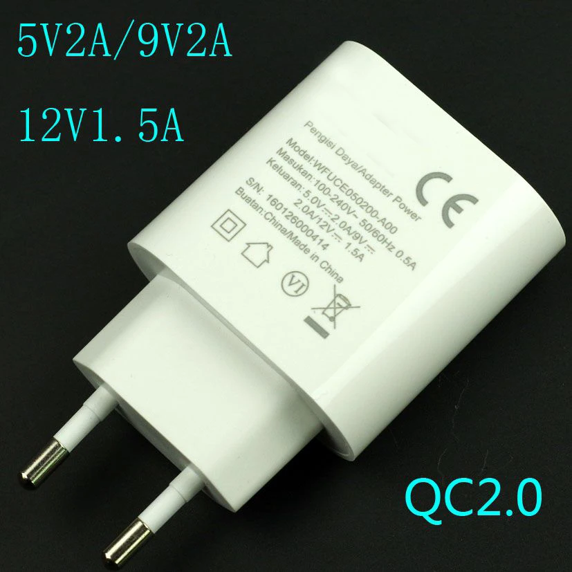 Оригинальное зарядное устройство USB 5V2A 9V2A 12V1.5A европейская Регулировка QC2.0|5v2a