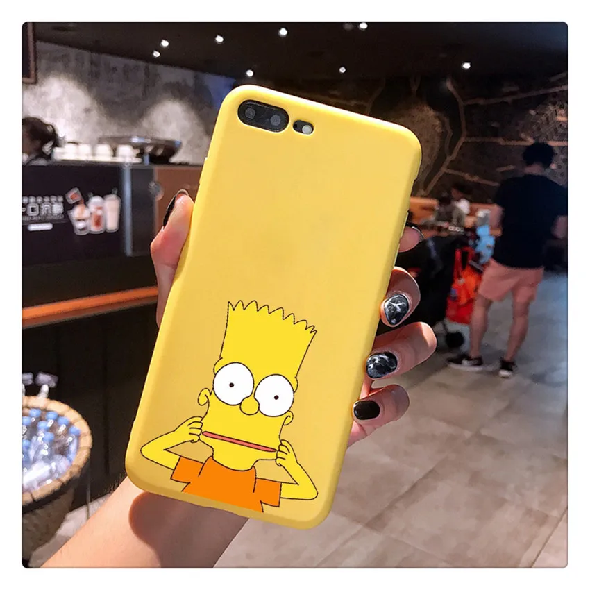 Милый чехол для телефона Симпсон для iPhone X 7 Plus XS 10 чехол TPU Мягкий силиконовый чехол для телефона для iPhone 6S 8 6 Plus XS Max чехол - Цвет: 18286