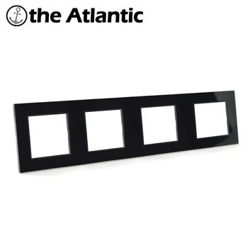

White/Black DIY For Wall Switch Socket Only Frame Glass Panel Tempered Glass Panel Frame Singel,Double,Triple,Quadruple Panel