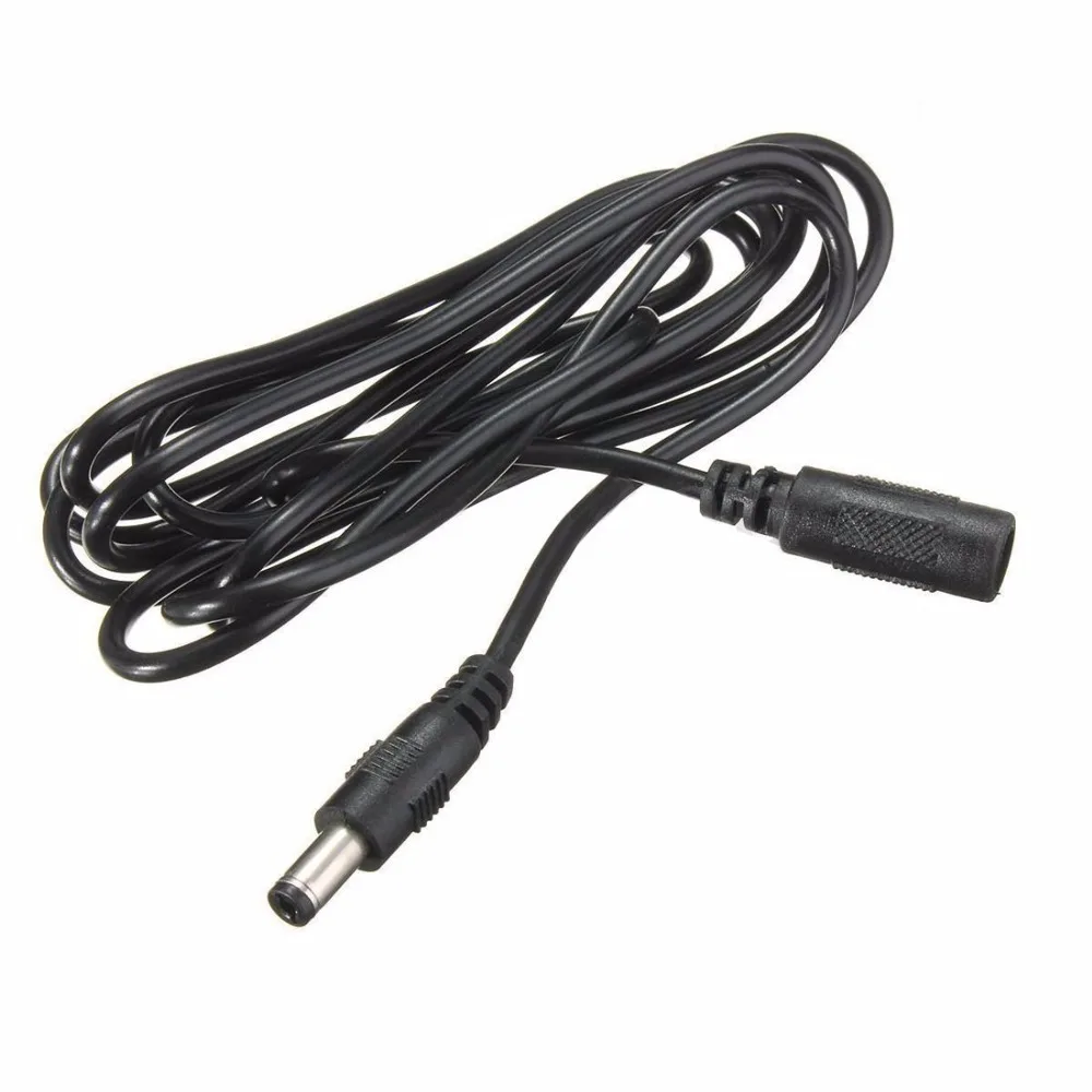 1m 3m 5m DC Male to Female 5.5 x 2.1mm Extension Adapter Cable Cord Line for 12V CCTV Cameras LED Light Laptop Monitor zlkc 3megapixel 12 120mm lens varifocal cctv manual iris f1 8 c mount 1 1 8 inch for ip cameras lens low distortion fa 3mp zoom
