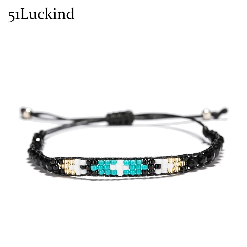 Браслет с ручными плетеными нитями 2018 маленький бисер хиппи Braclet для женщин и
