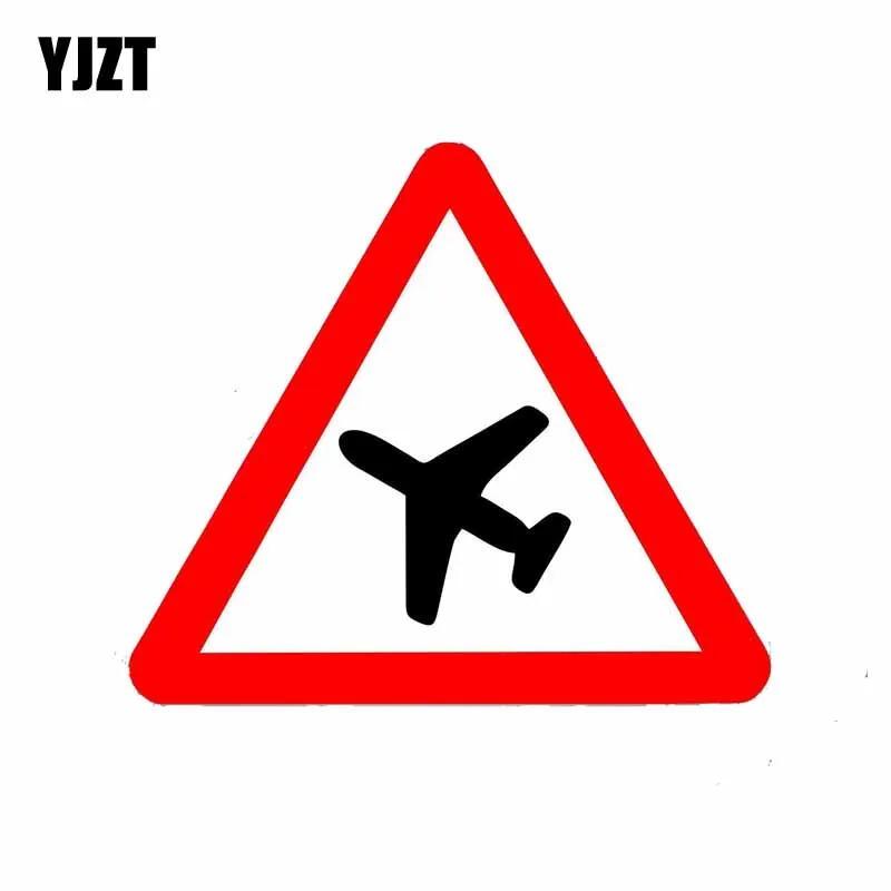 

YJZT 15CM*13CM Warning The Pilot Warns The Reflective Car Sticker PVC Decal 12-0807