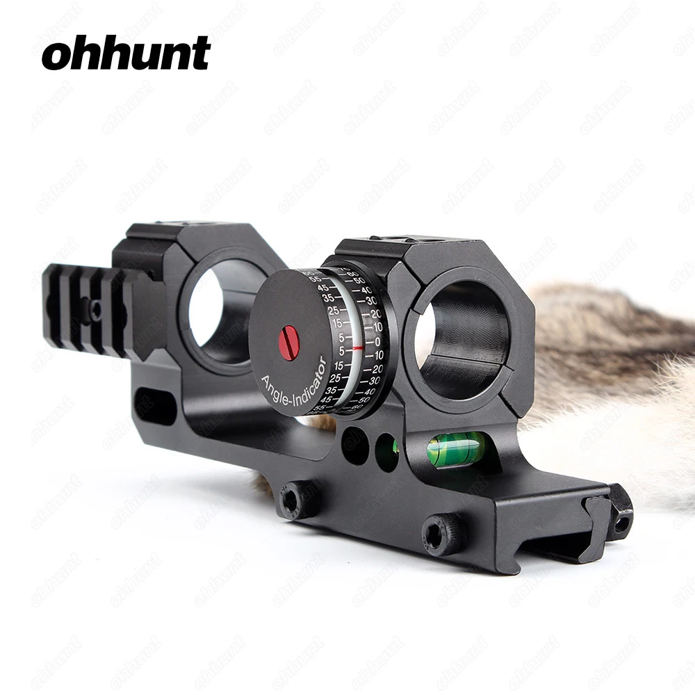 

ohhunt High Accuracy 1" 30mm Offset Bi-direction Picatinny Weaver Rings Scope Mount w/ Angle Cosine Indicator Kit and Bubb Level