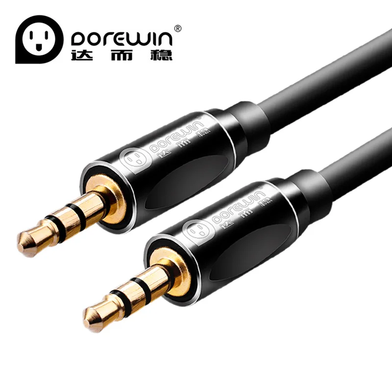 Dorewin 3.5mm Jack Audio Cable Male to Male 90 Degree Right Angle Flat Aux Extension Cable for iPhone Car Headphone Speaker MP3