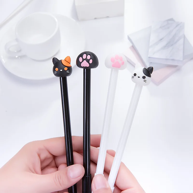

1PCs Cute Cartoon Cat Paw Gel Ink Pen Creative Stationery Pen E0254