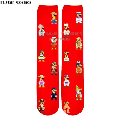 В стиле видеоигры Super Mario носки для девочек уличная Косплэй хлопок комиксов Для женщин Для мужчин Донки Конг Mario Bros носки вечерние забавная Вечерние - Цвет: 1