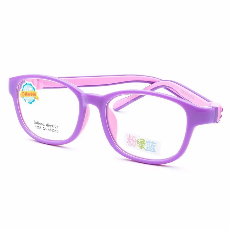 

Children Z1255 Safety Silicone Glasses Frame Female Cute Tide Princess Baby with Students Simple Glasses