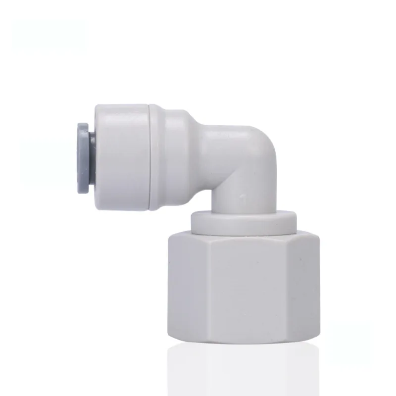 

3/8" NPT Female Thread - 1/4'' OD Tube RO Water Filter Quick Connector Elbow Tight Junction PE Pipe Fitting