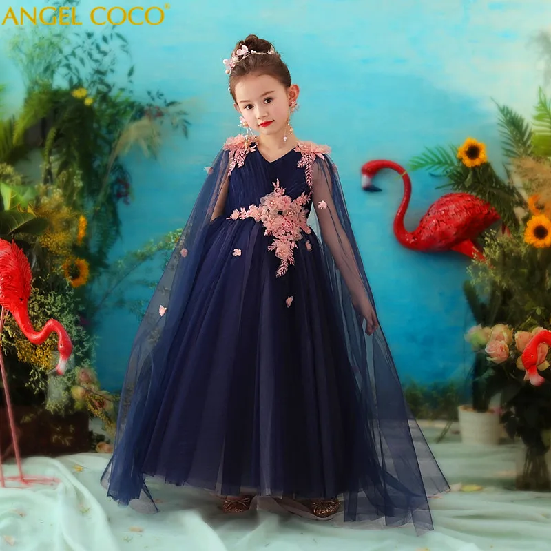 

2 Piece Elegant Fashion Children'S Pageant Evening Dress Girl Carnival Costume For Kids Robe De Soiree Vetement Enfant Fille