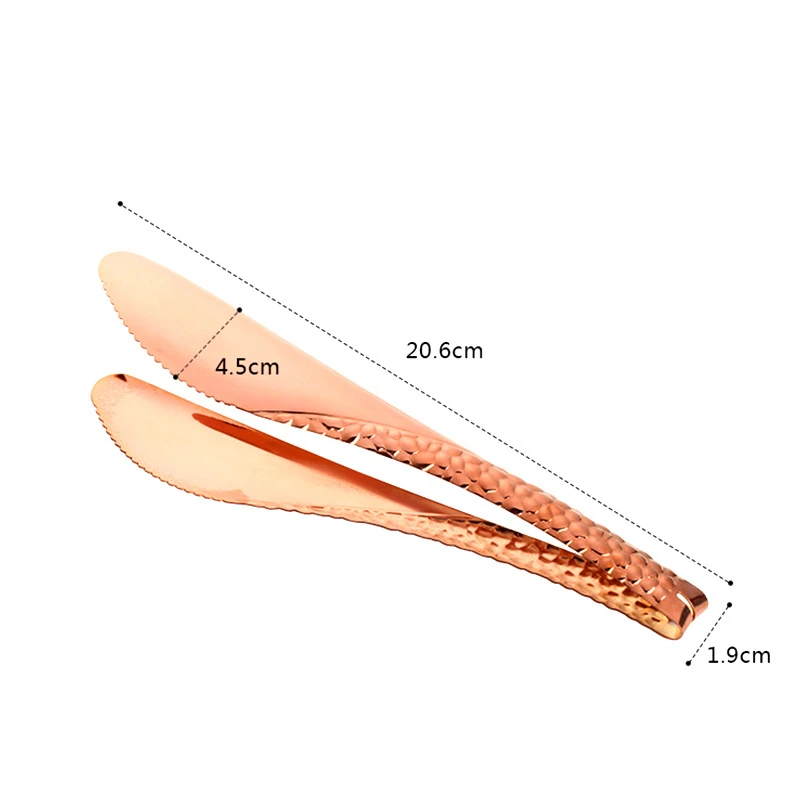 26,5 см серебро/медь/золото/черный Тонг нержавеющая сталь барбекю зажим для хлеба еда лед Зажим Щипцы для льда Бар кухонный аксессуар