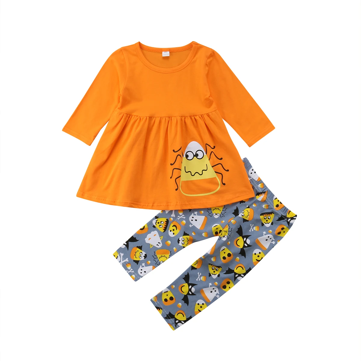 Emmaaby/Новинка 2019 г.; милая одежда для маленьких девочек; футболка; топ; платье; штаны; костюм на Хэллоуин