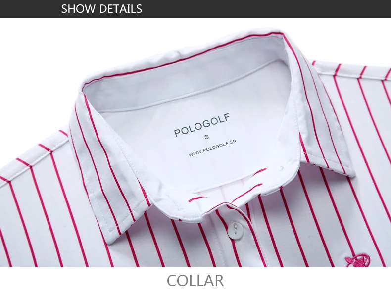Поло Гольф женские рубашки-топы и блузки летняя новая одежда для гольфа футболка с короткими рукавами полосатая футболка дышащая