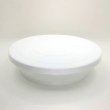 10 дюймов противоскользящие круглые поворотные столы для тортов, пластиковая вращающаяся настольная тарелка, кухонный инструмент для выпечки, сделай сам, круглая Поворотная подставка для кексов CT1030